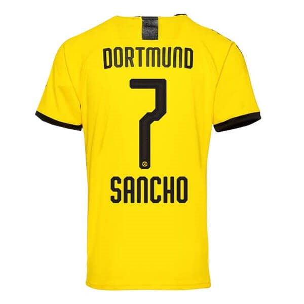 Tailandia Camiseta Borussia Dortmund NO.7 Sancho 1ª Kit 2019 2020 Amarillo